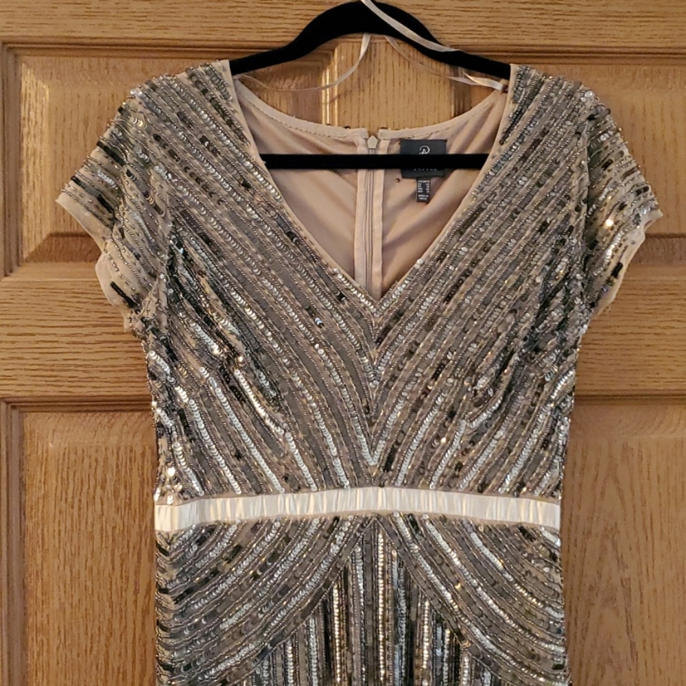 Beaded full length Evening gown